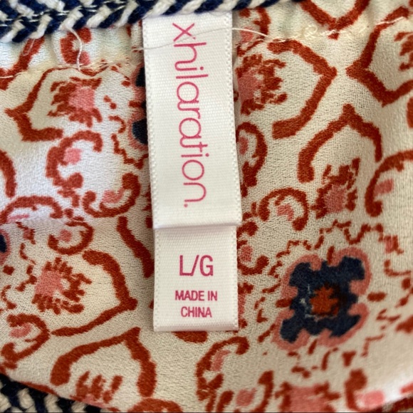 Xhilaration Mixed Material SS Shirt Large - Picture 4 of 8